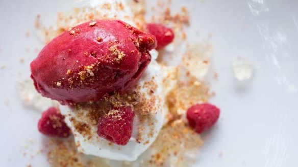 Class act: The raspberries and cream is soft, sweet and tart.