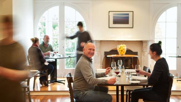 Earthy warmth: Terre's dining room is inviting and stylish.