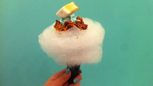 Marshmallow-topped soft serve with fairy floss at the Instagram-friendly Aqua S.