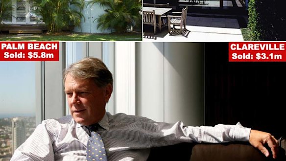 My Ireland homes ... Bill Ireland (above)  and some of his properties (top) sold or up for sale.