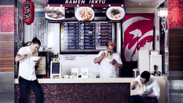 Chase Kojima of Sokyo, Harunobu Inkai from Ramen Ikkyu and Nic Wong of Cho Cho San.