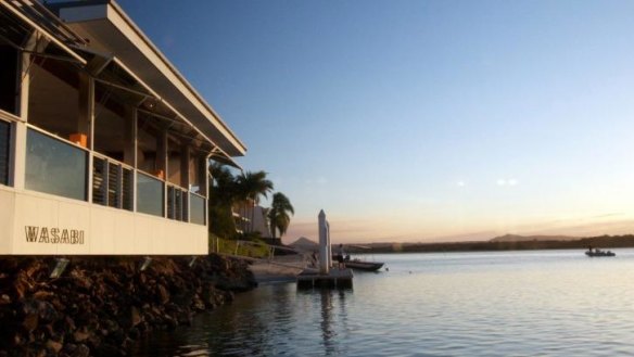 The two-hatted Wasabi Restaurant & Bar sits on the Noosa River.