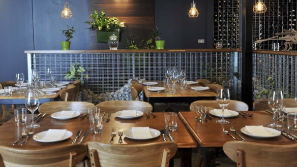 Vitis Eatery is an urban warehouse-style space.