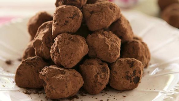 Coffee chocolate truffles.