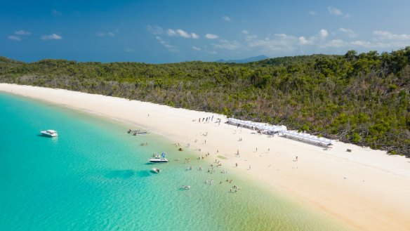 Crystal clear waters span across The Whitsundays' 74 sub-tropical islands.