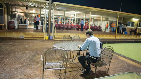 Out in the cold: An ABC journalist wasn't let into the One Nation election night gathering.