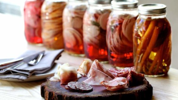 Charcuterie and pickles from Nomad.