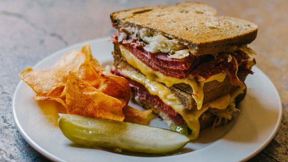 Mighty: the Reuben sandwich is big enough to share.