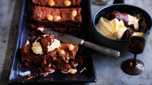 Chocolate carrot brownie bar.