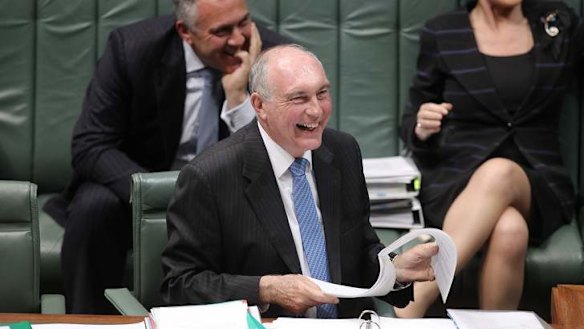 Acting Prime Minister Warren Truss during QT on Monday. Photo: Alex Ellinghausen