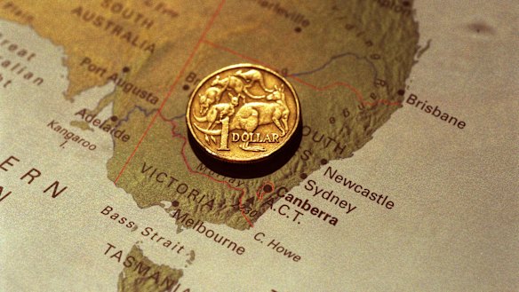 The Australian dollar has risen to be close to US80c.