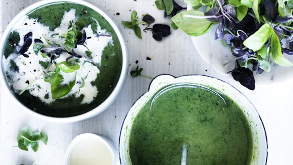 This feel-good soup is made with stock, cream, green vegetables and fresh herbs.