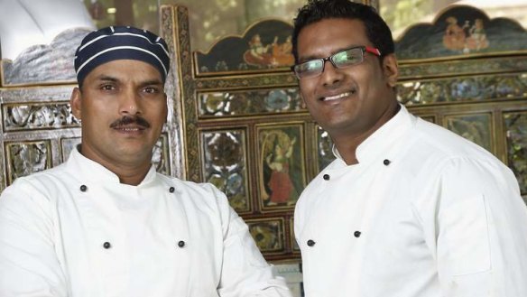 Welcoming ... Chefs Ramesh Nagapolla and Sam Varghese at Jewel of India, Manuka.
