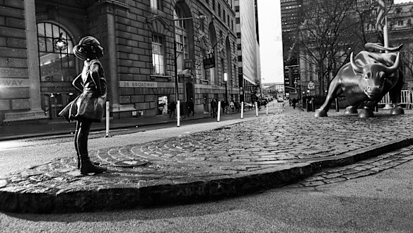 Defying Wall Street's Charging Bull: The bronze statue of the little girl is part of giant fund manager State Street's campaign to get more women into board roles.