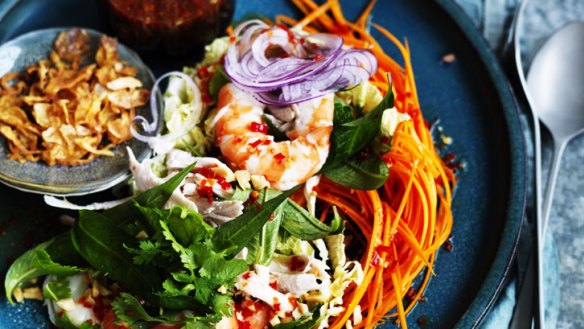 Pick up a roast chook and this Vietnamese coleslaw is ready in a flash.