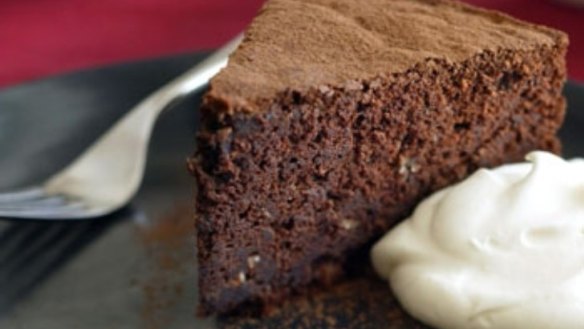 Chocolate, chestnut and sherry cake