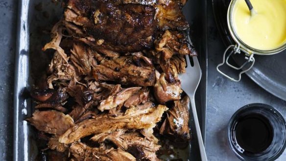Slow-cooking helps this lamb develop a deep, rich flavour.