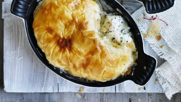 A dollop of homemade tomato and chilli relish will set off this snapper pie perfectly.