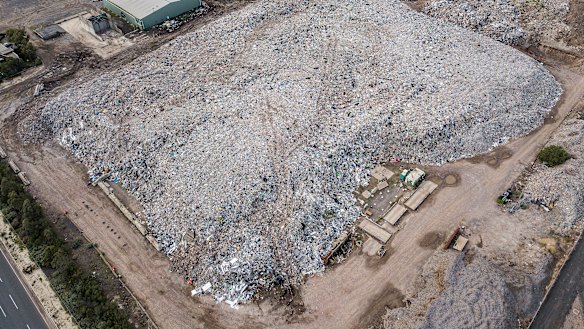 A fire-prone recycling stockpile in Lara was the subject of a recent VCAT ruling. 