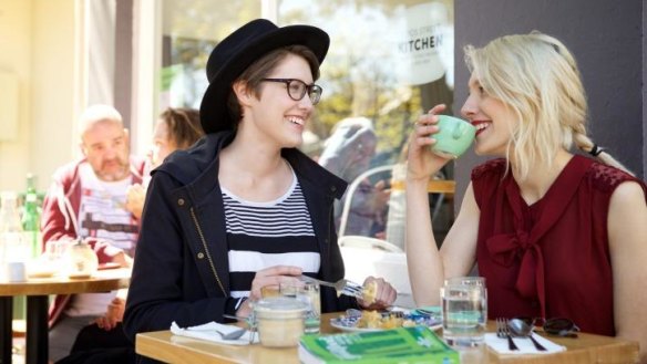 "They think it's a little crazy": Michelle Kresojevic (right) and Polly Scott, pictured at Kepos St Kitchen in Redfern.