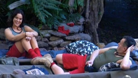 Poms together: Vicky Pattinson and Paul Burrell on I'm A Celebrity Australia.