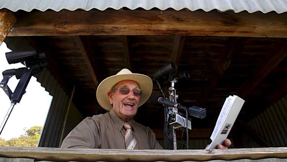 Jack Styring in the last of his 63 years of country calling, at Yea earlier this year.