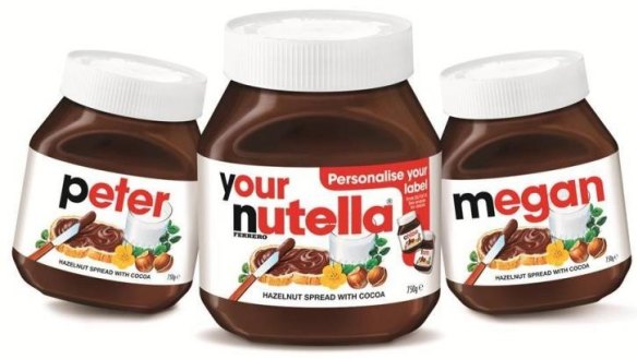 No more Nutella arguments! Customised labels will be available for a limited time. 