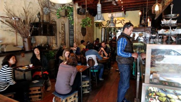 One-stop shop: Customers at Pottery Green Bakers.