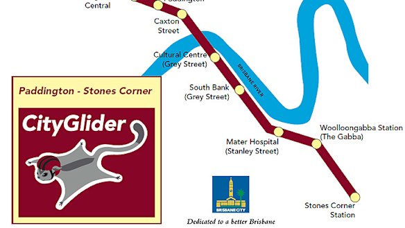 The route of the new CityGlider service.