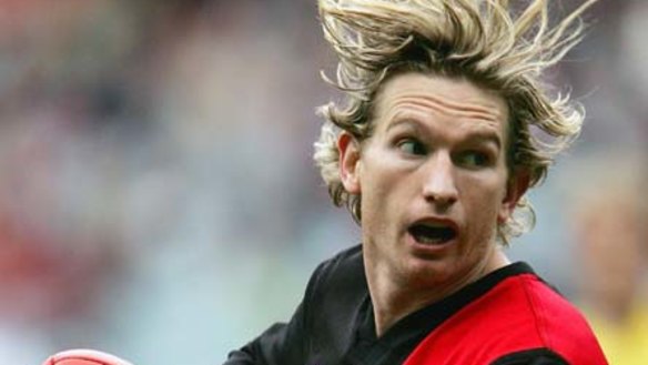 James Hird has hopes for his old cohort Mark Thompson (below) to join him at Essendon. Photos: Getty Images, Pat Scala