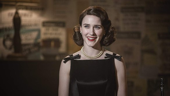 Rachel Brosnahan stars as Midge Maisel in <i>The Marvelous Mrs Maisel</I>.