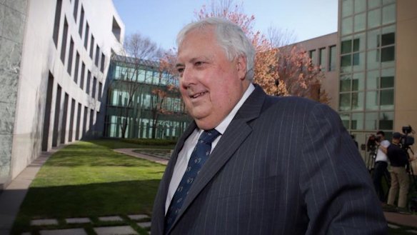 Clive Palmer at Parliament House.