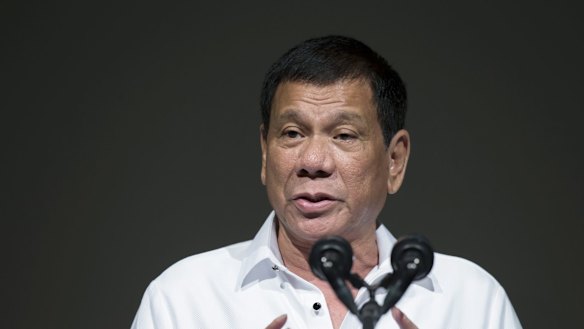 Rodrigo Duterte speaking in Japan before the eventful flight.