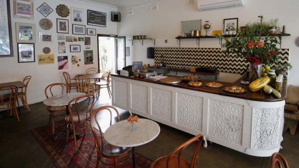 The interior of Mankoushe Middle Eastern restaurant in Brunswick East.