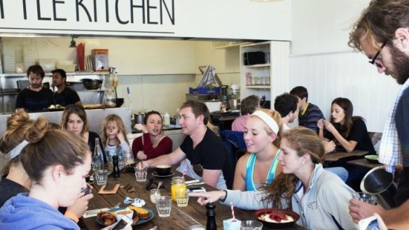 Happy campers: The Little Kitchen in Coogee.