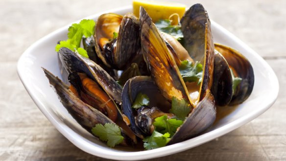 The broth in this red curry of mussels is kept quite subtle to ensure the mussel flavour cuts through.