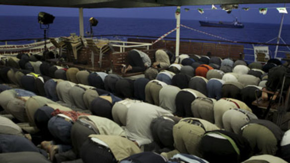 An ocean of determination ... the call to prayer on the MV Blue Marmara.