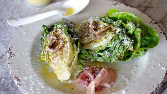 With a twist ... the grilled Caesar salad.