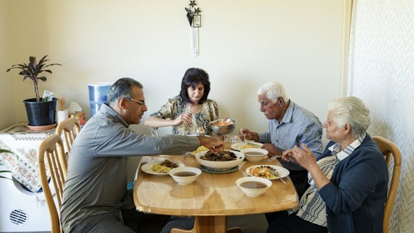 Sam Al Maraee  with his sister Farah Al-Maraai, father Ali Al-Maraai, and mother Dalal Al-Suhairee.