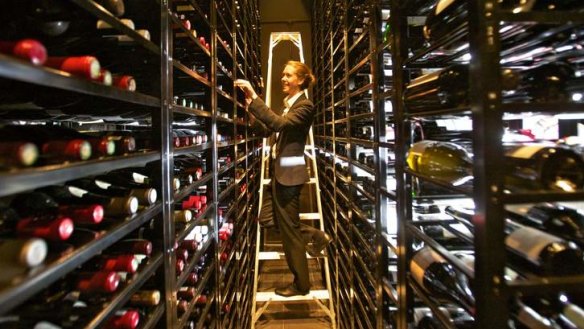 Cellar dweller: Julia Sewell in Rockpool Bar and Grill's wine vault.