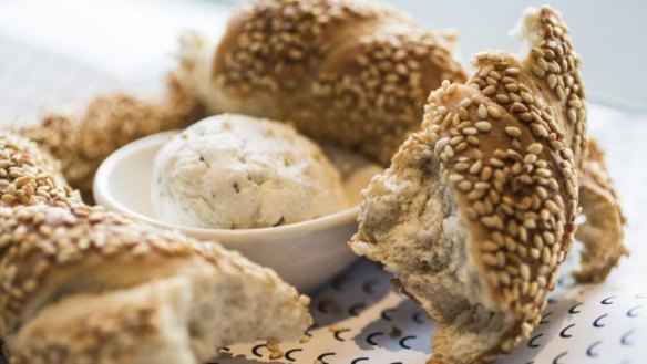 Sesame ring simit Turkish bread at Anason.