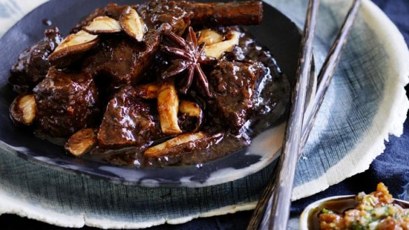 Braised wagyu in home-made XO chilli sauce.