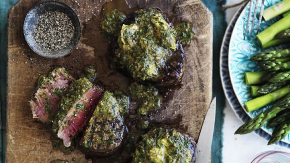 Barbecued beef fillet gets a flavour boost with curry butter.