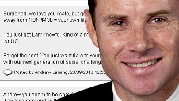 Member for Bowman Andrew Laming has been 'Lam-mowing' some people who comment on his local newspaper's website.