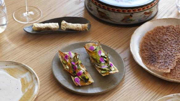 Pickled and floral snacks on the menu at Silvereye.