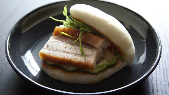 Sydney dish of the moment ... Momofuku Seiobo's steamed pork bun.