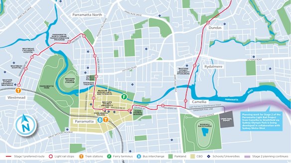 The new Parramatta light rail.