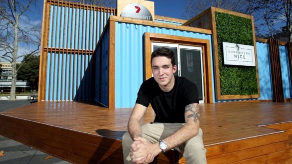 Sydney contestant Dom Aboud at his pop-up restaurant in Parramatta for the Channel Seven series Restaurant Revolution.