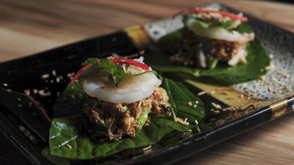 Betel leaf appetisers are fresh little mouthfuls.