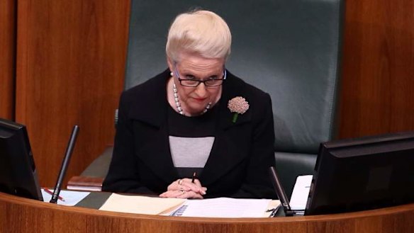 Speaker Bronwyn Bishop during question time on Monday.